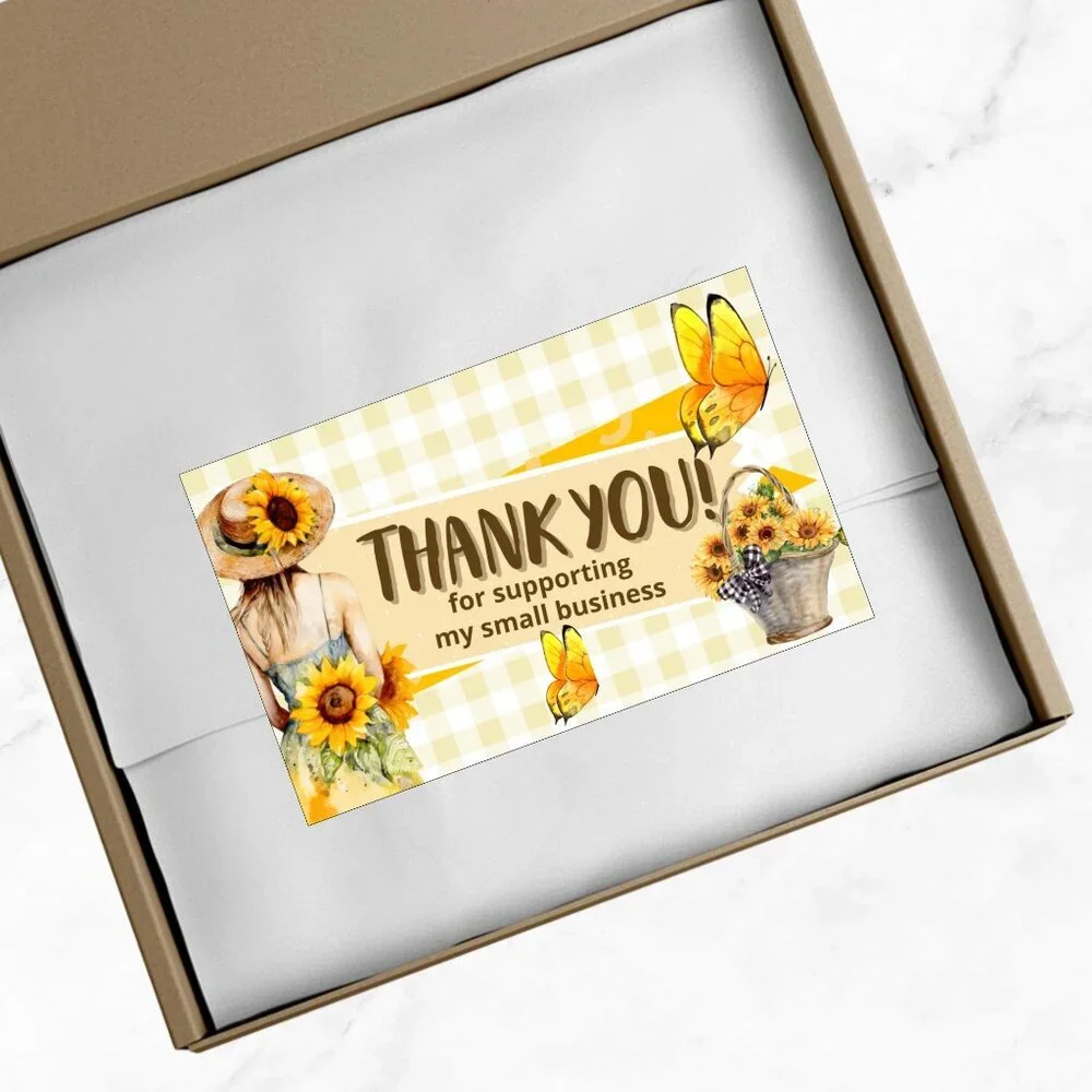 60 Thank you cards & 60 Stickers